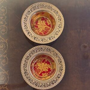 Department 56 Gold and Red Ornate Bowls